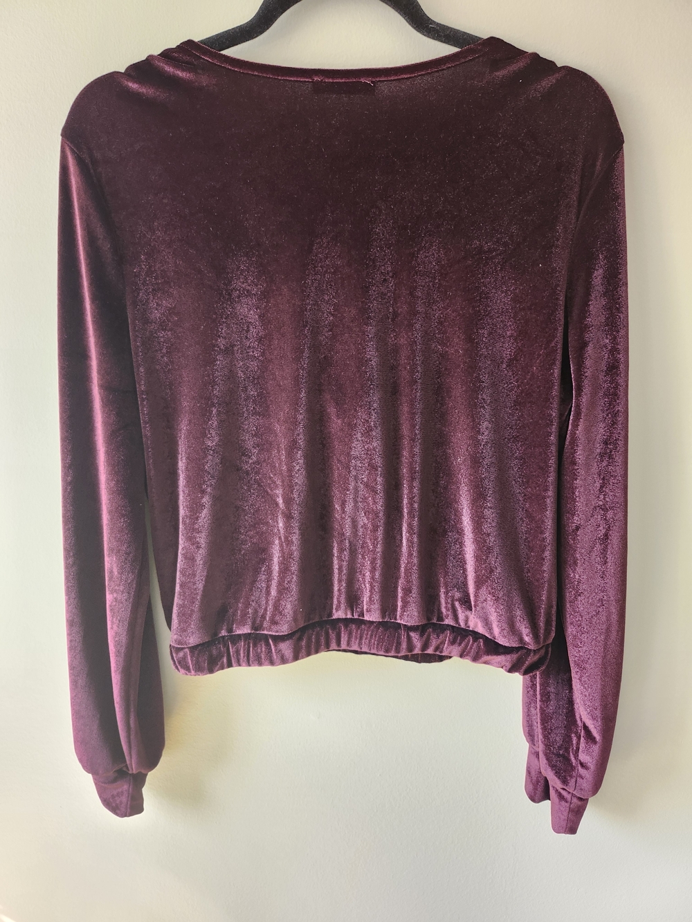 Dex Burgundy Velvet Long-Sleeve Top - Picture 7 of 10